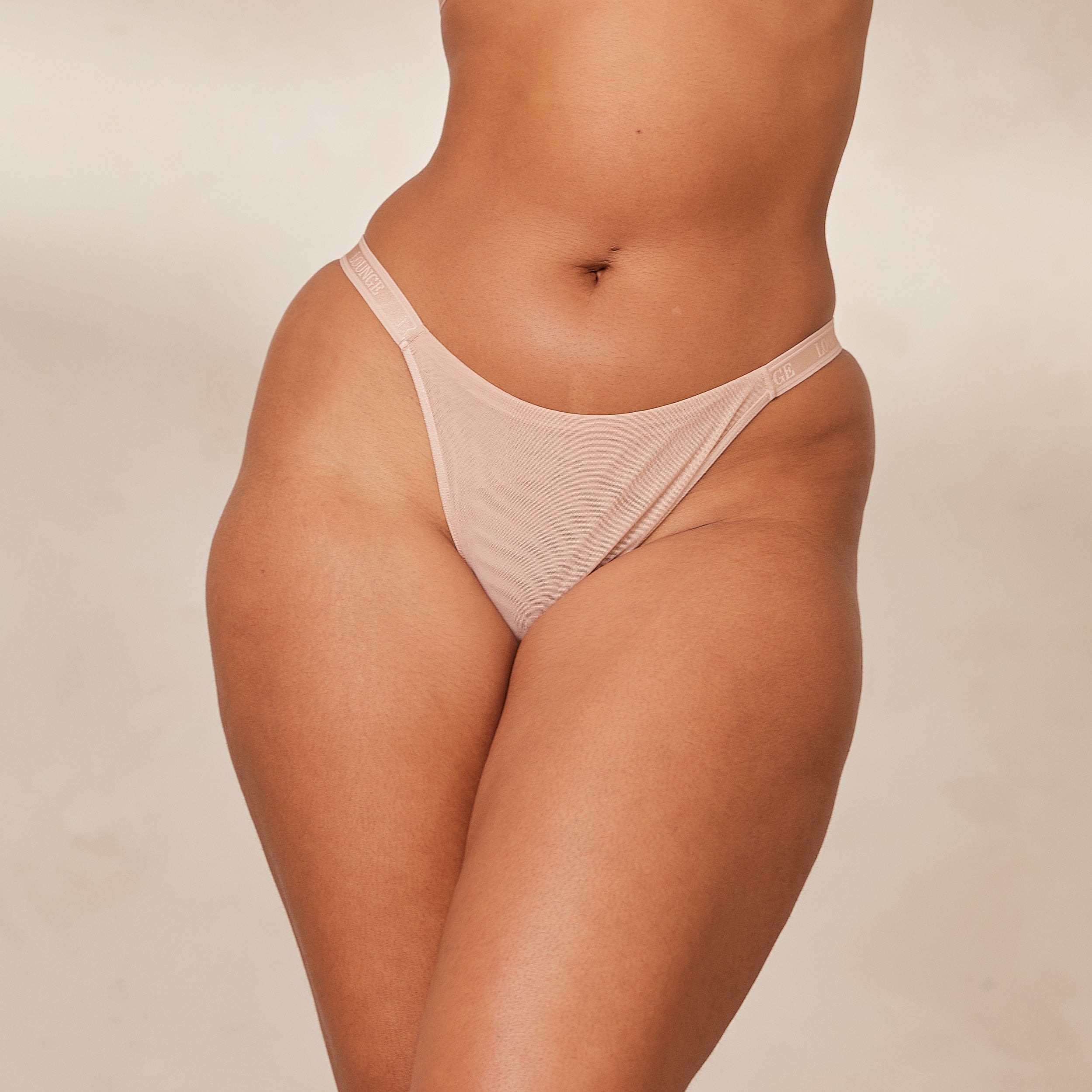Lounge Underwear Smooth Mesh Briefs - Taupe