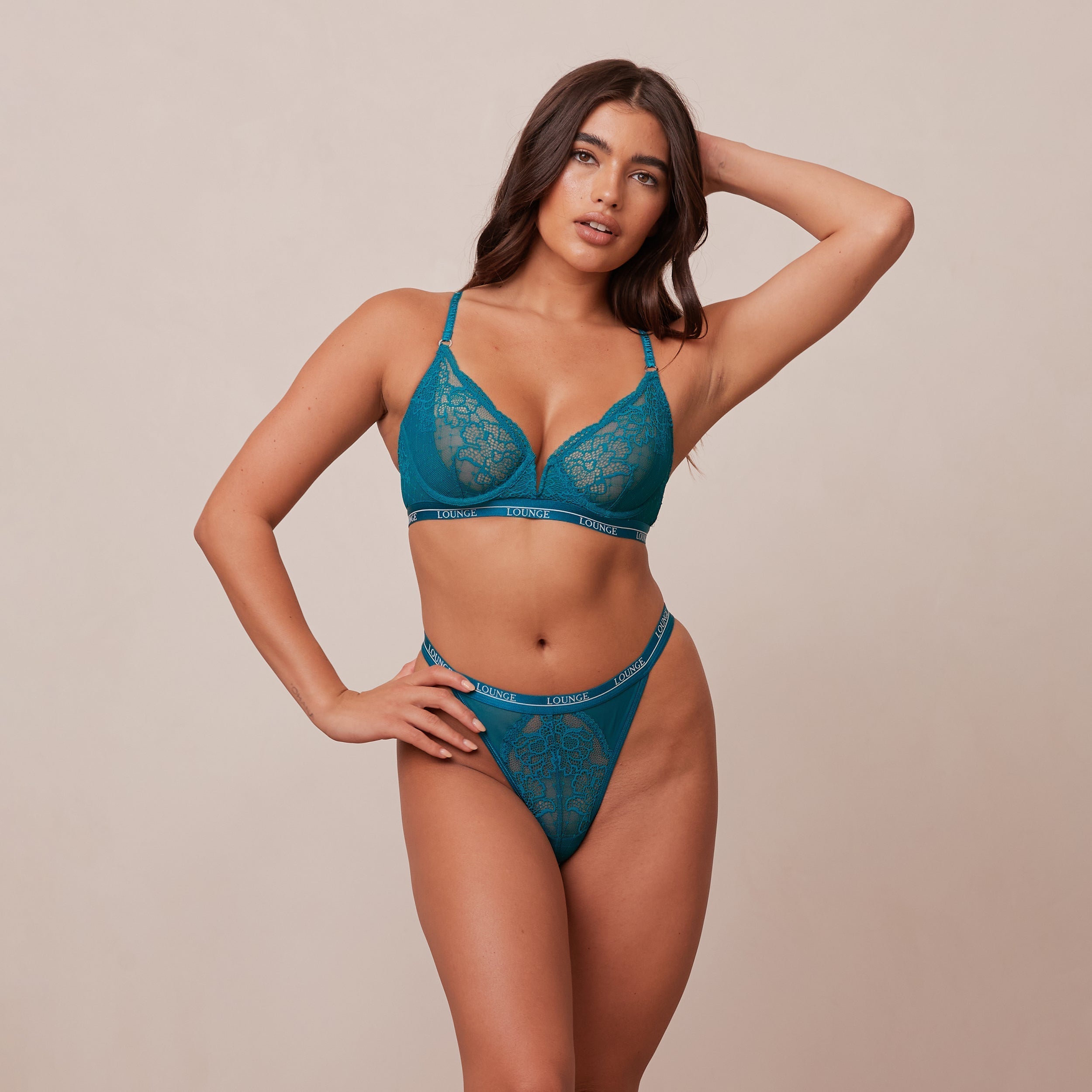 Lounge Underwear Royal Balcony Bra  - Turquoise