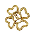 CC Gold Plated Clover Rope Brooch