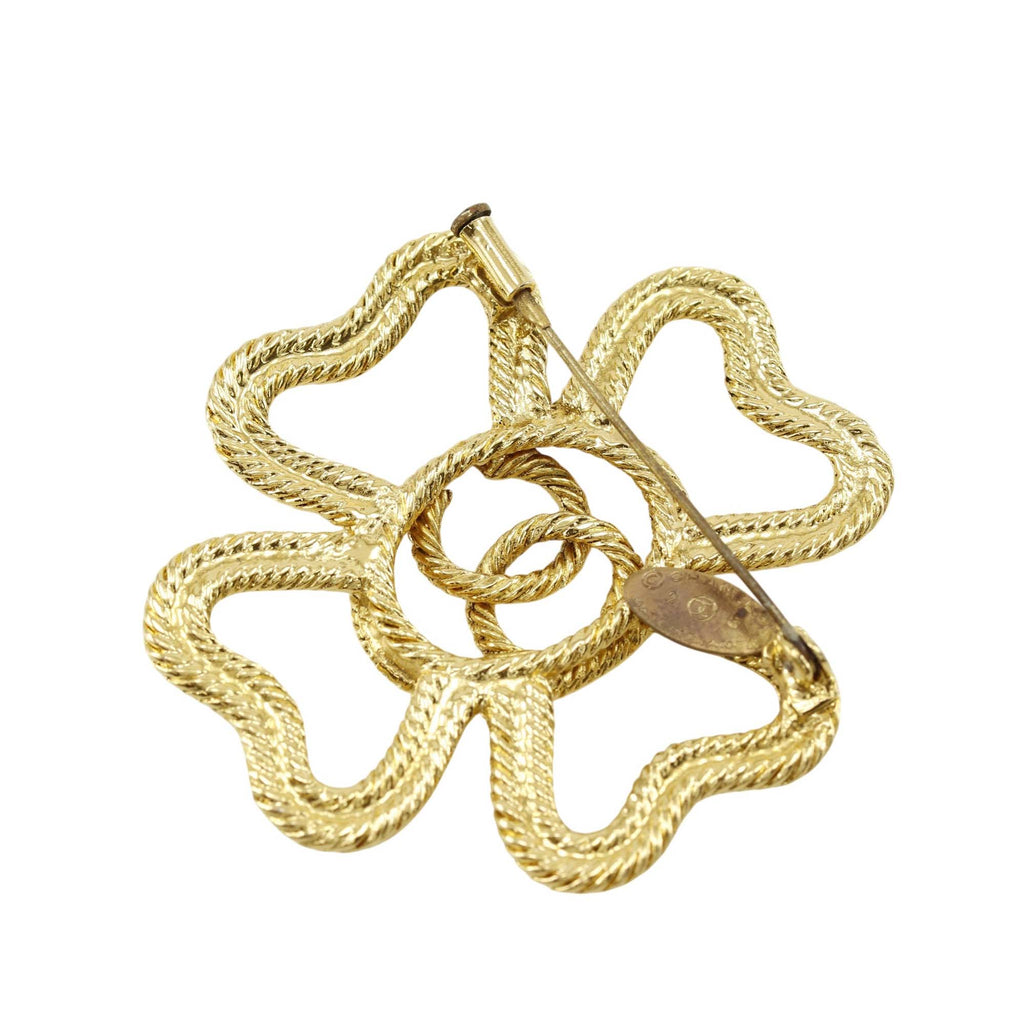 CC Gold Plated Clover Rope Brooch