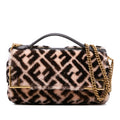 Zucca Shearling Double F Baguette Satchel