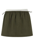 Alexander Wang Double-Layer Waist Skirt — Olive