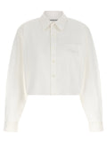 Alexander Wang Cotton Cropped Shirt — white
