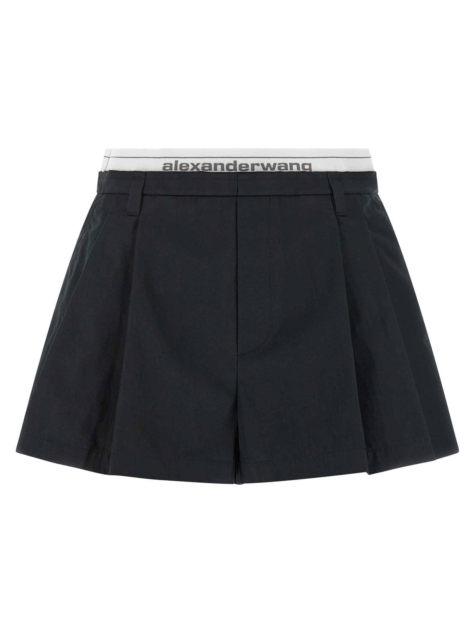 Alexander Wang Logo Band Shorts — Black