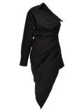 Alexander Wang Asymmetrical One-Shoulder Dress — Black