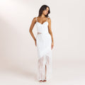 Lounge Underwear Broderie & Lace Maxi Dress - White