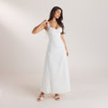 Lounge Underwear Corset Back Maxi Dress - White