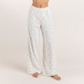 Lounge Underwear Ribbed Pyjama Bottoms - White Floral