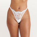 Lounge Underwear Strappy Lace Thong - White