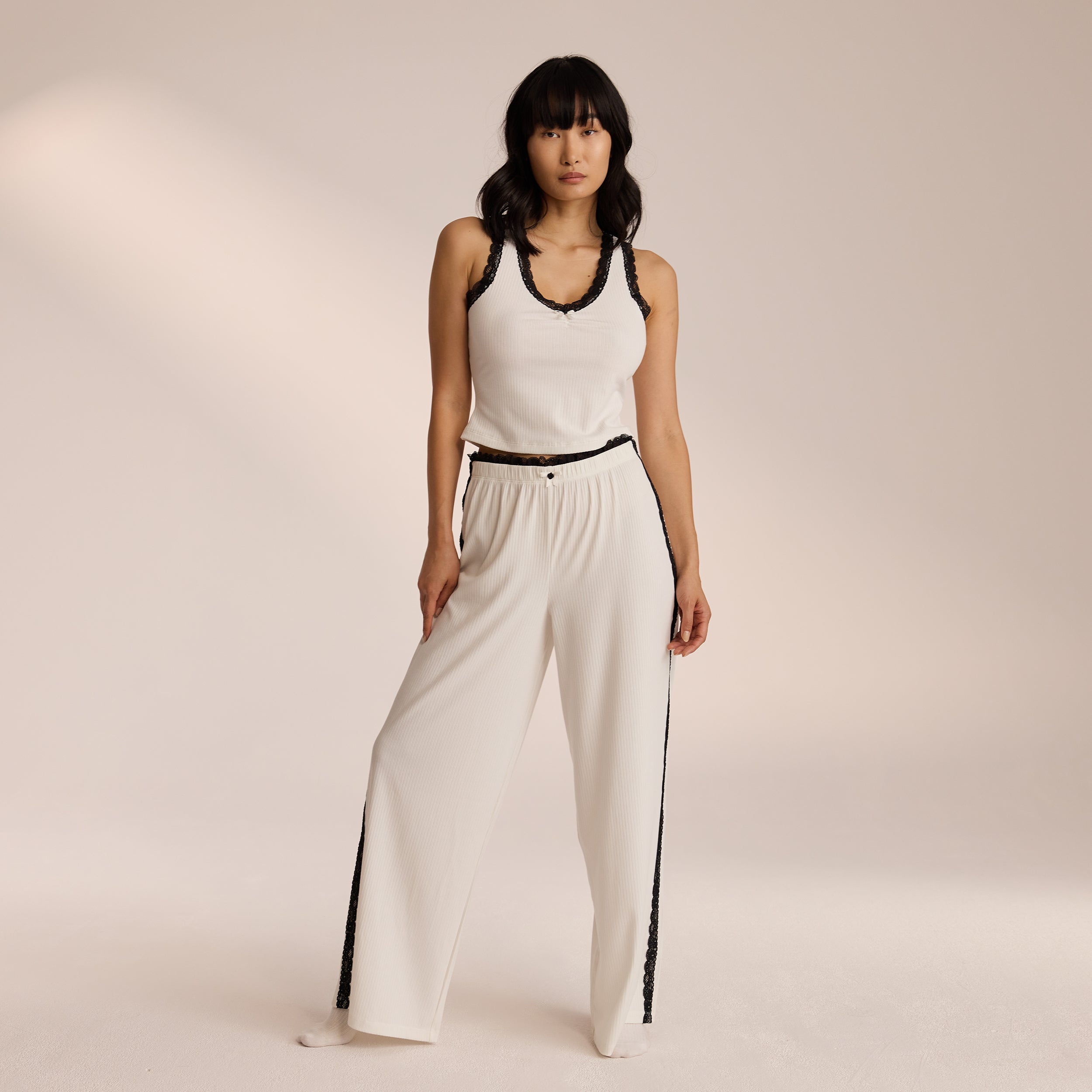 Lounge Underwear Lace Pyjama Bottoms - White