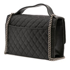 Medium Quilted Goatskin CC University Flap