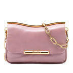 Leather Frame Chain Crossbody