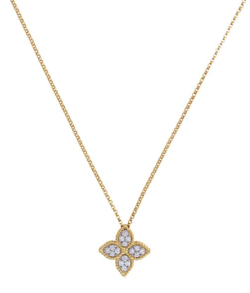 Roberto Coin Princess Flower Necklace — Gold