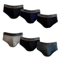 Don Algodon | Pack 6 Slips para Hombre Lisos | 3 Negros, 1 Marino, 1 Verde, 1 Gris | Transpirables