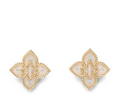 Roberto Coin Diamond Quatrefoil Earrings — Gold