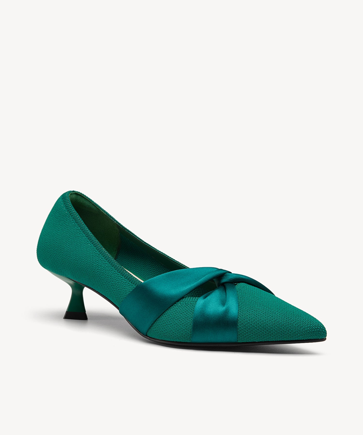 Kletta Pointed Toe Heeled Pump - Green / US 8.5 | EU 39.5 | UK 6.5