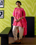 Fuchsia Pink Short Anarkali Set By KYNAH, Luxury Indian Fashion & Bridal Wear