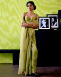 Green Organza Sari With Blouse Set By KYNAH, Luxury Indian Fashion & Bridal Wear