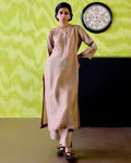 Mocha Straight Kurta Set By KYNAH, Luxury Indian Fashion & Bridal Wear
