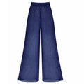 Sheer Pin Tuck Trousers | Blue