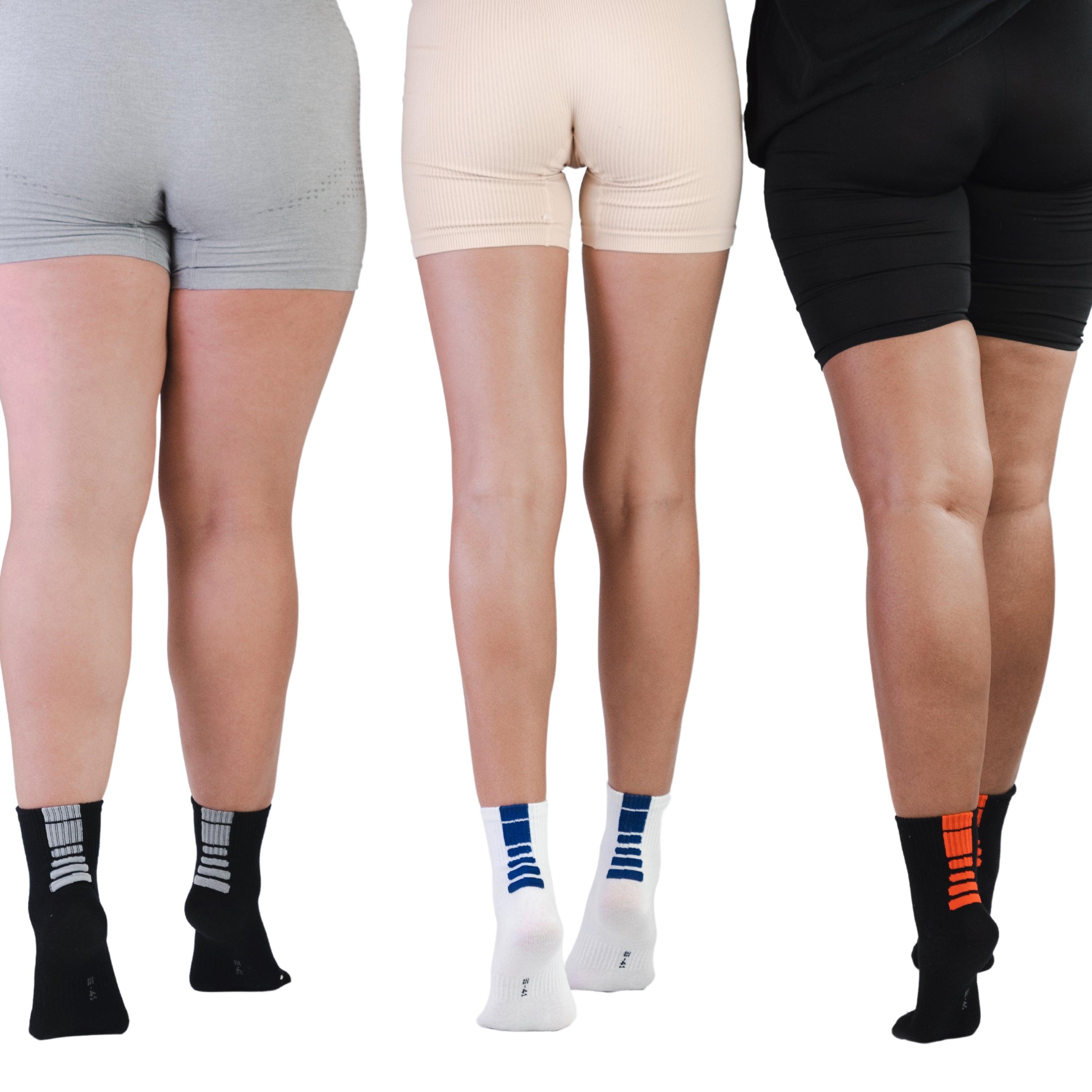 MVA | Pack de 3 Pares Surtidos de Calcetines Unisex Deportivos | Ricos en Algodón | Altos