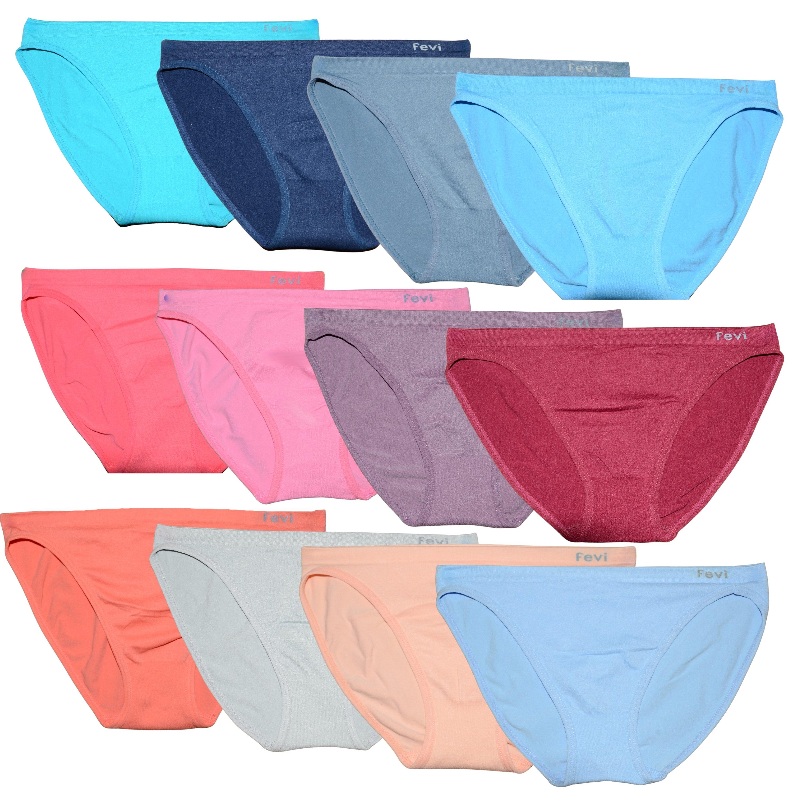 FEVI | Pack de 12 Braguitas Tiro Bajo | 12 Colores | Talla Única M-L