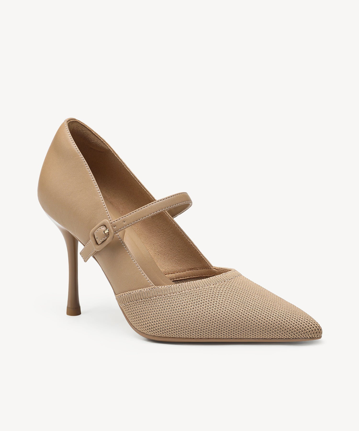 Bicolor Grace Pointed Toe Heeled Pump - Nude / US 11 | EU 42.5 | UK 9