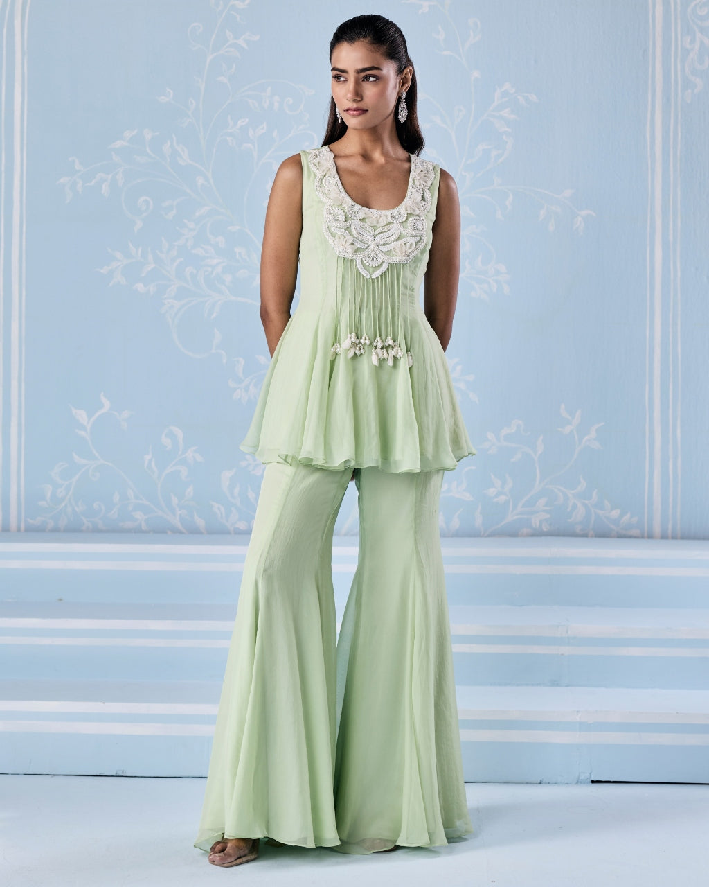 Yessi Peplum Pants Set By KYNAH, Luxury Indian Fashion & Bridal Wear