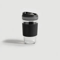 GENICOOK Borosilicate Glass Coffee Cup - Black