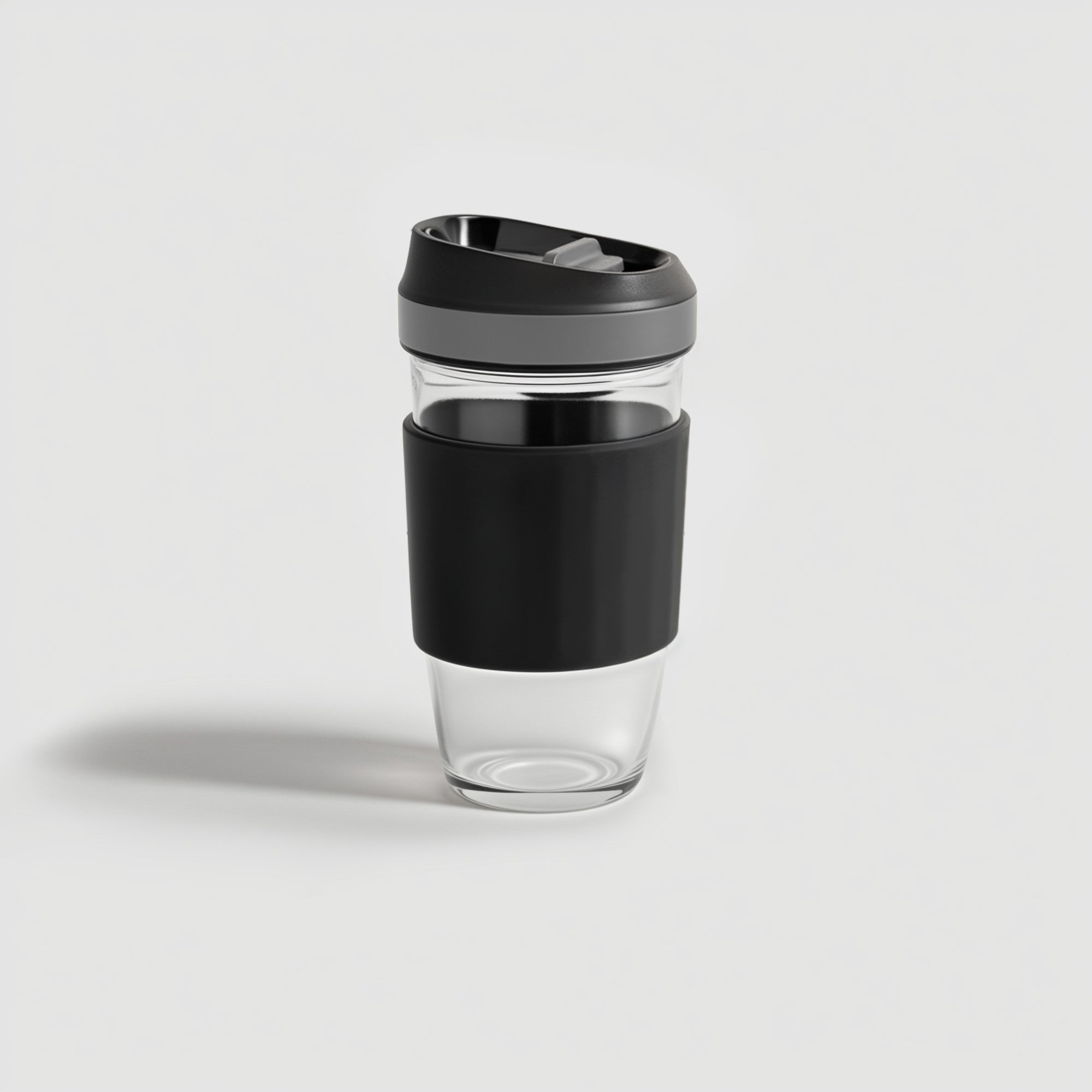 GENICOOK Borosilicate Glass Coffee Cup - Black
