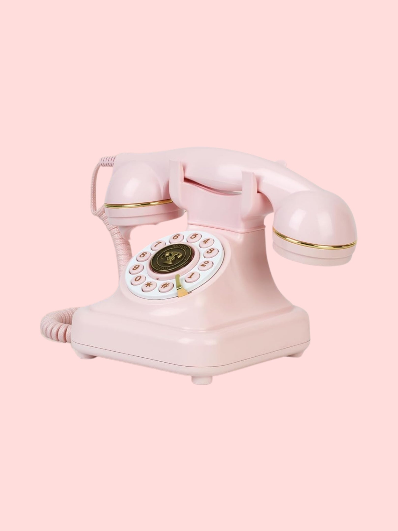 Amazon Best Selling Bluetooth Retro Pink Phone