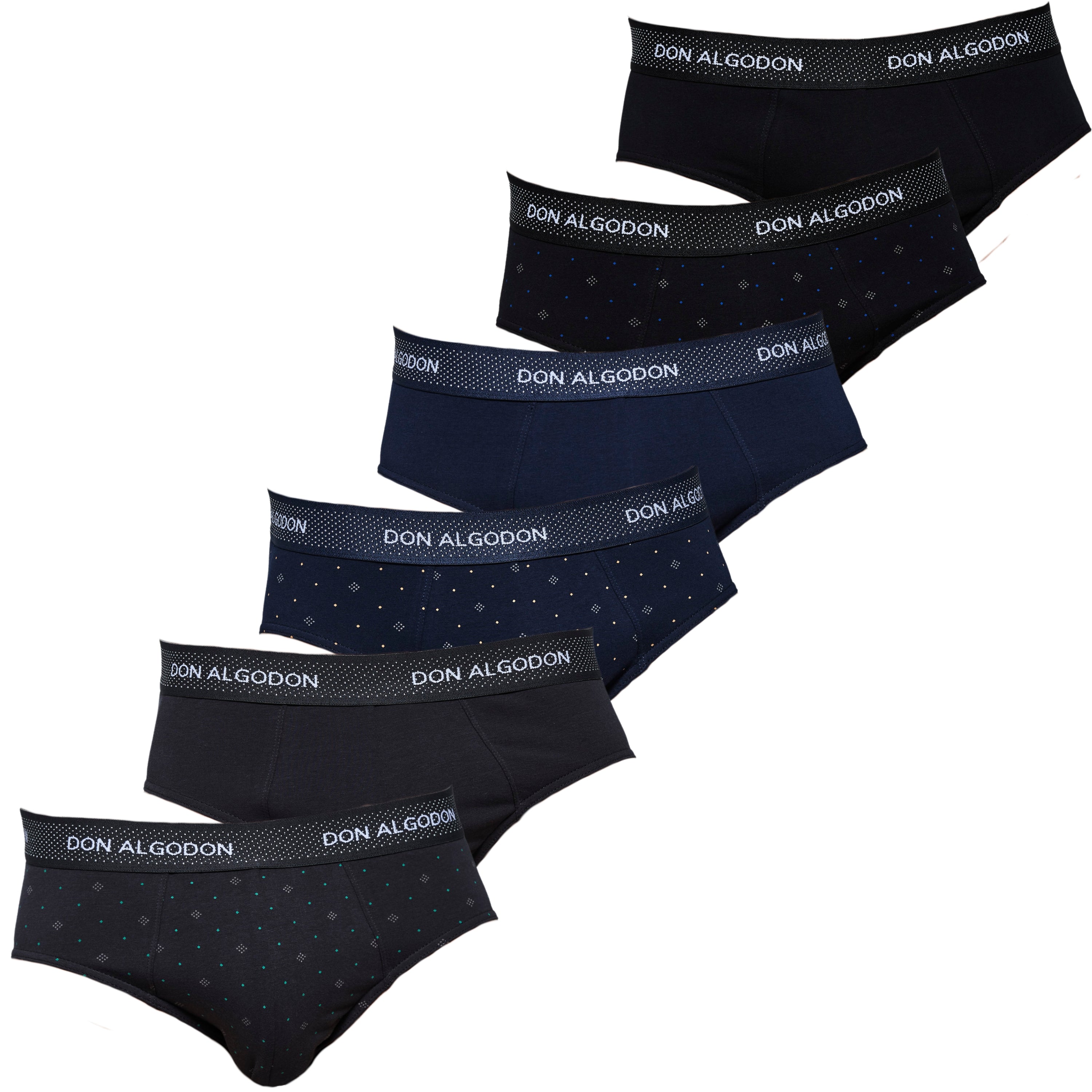 Don Algodon | Pack 6 Slips para Hombre Suaves | Transpirables y Resistentes
