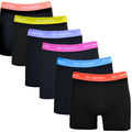 Don Algodon | Pack 6 Bóxers Lisos para Hombres | Cintura de Colores | Transpirables y Ajustables