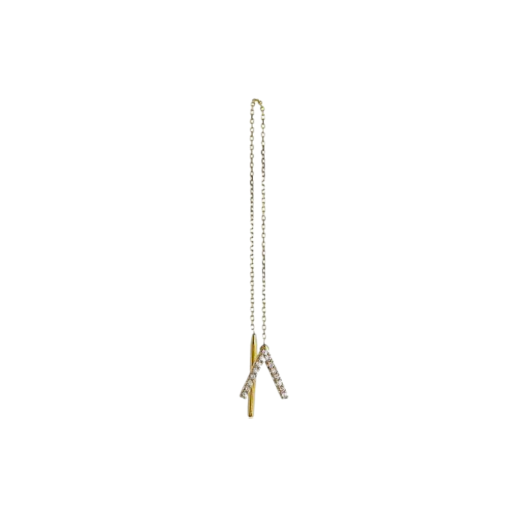 ID Initial Diamond Thread Earring Single By ALINKA Fine Jewellery