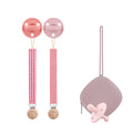 Kit Nenina & Co Rosa pálido + Rosa| 2 Chupetes + 2 Chupeteros + Guardachupete