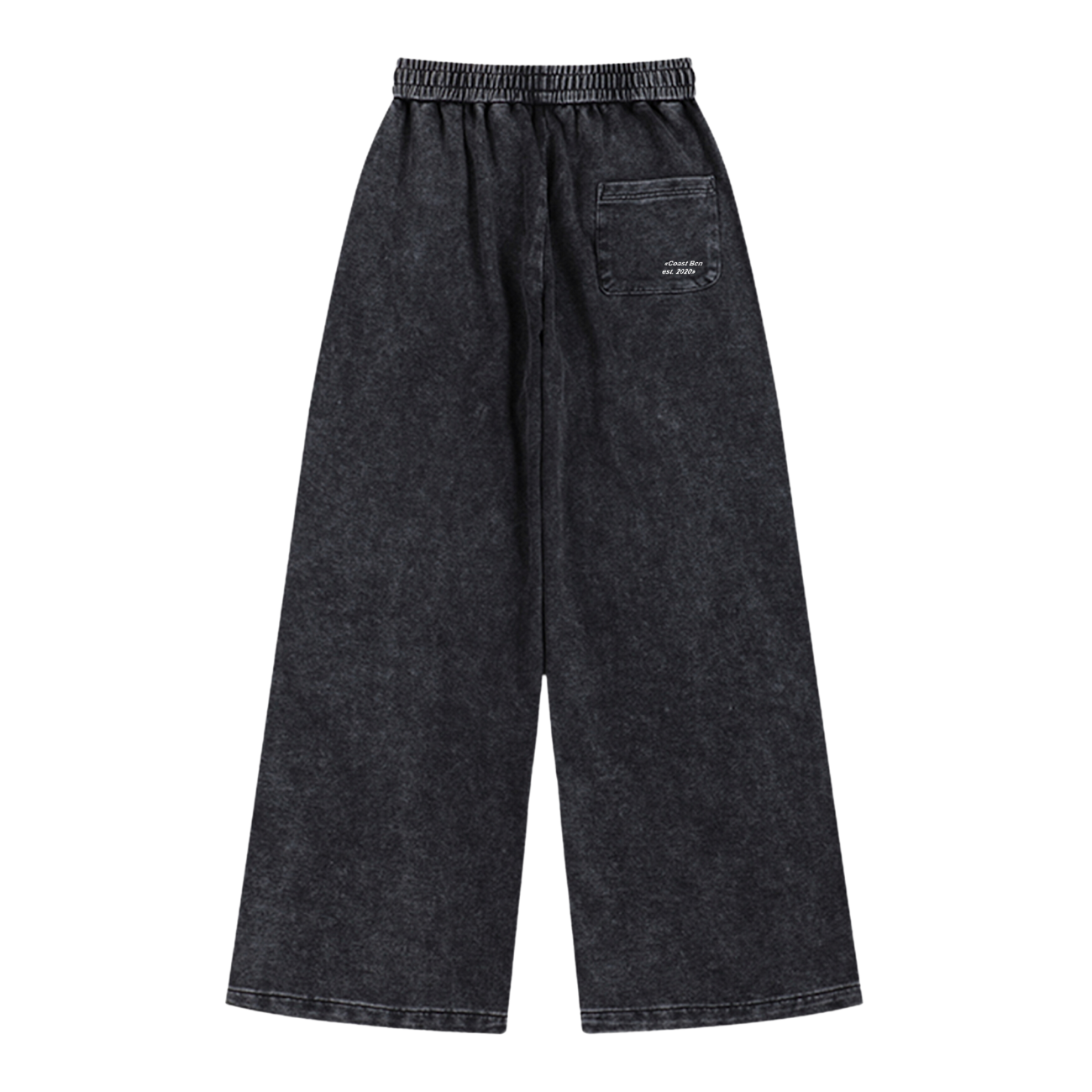 Washed Black Wide Leg Joggers