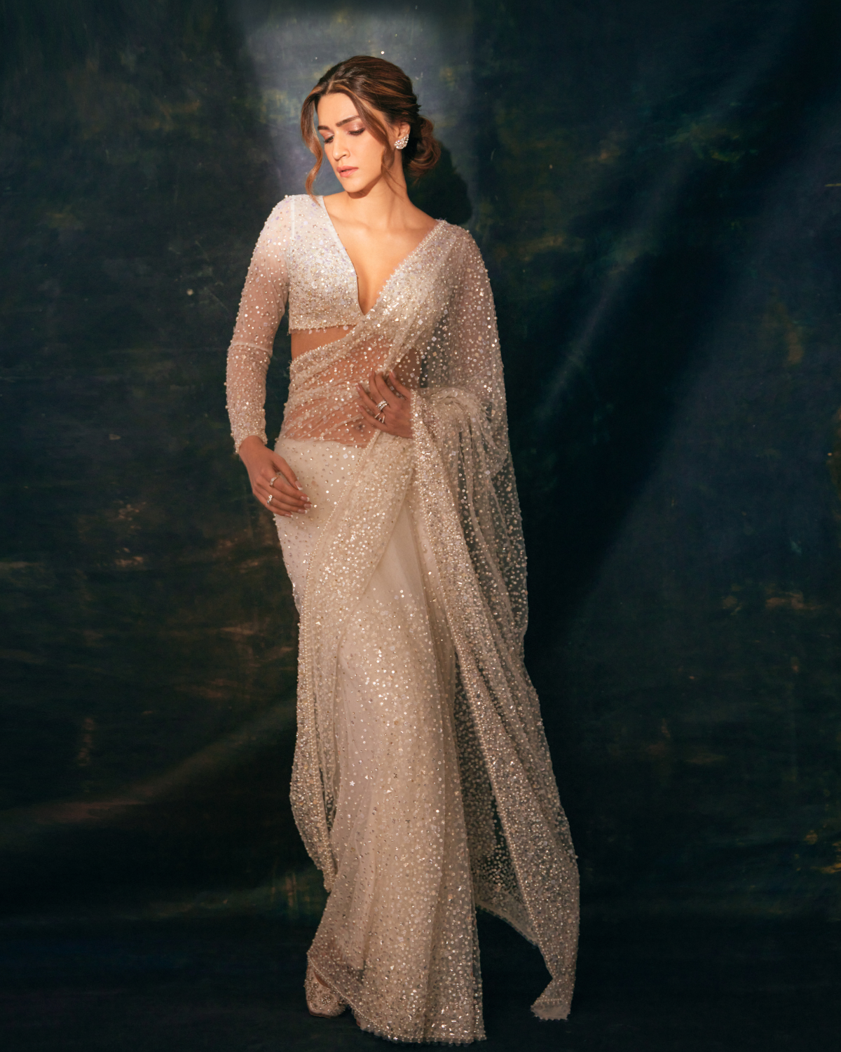 Crystal Pearl Sari By KYNAH, Luxury Indian Fashion & Bridal Wear