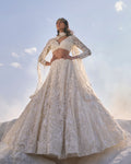 Cream Three-Dimensional Lehenga Set By KYNAH, Luxury Indian Fashion & Bridal Wear