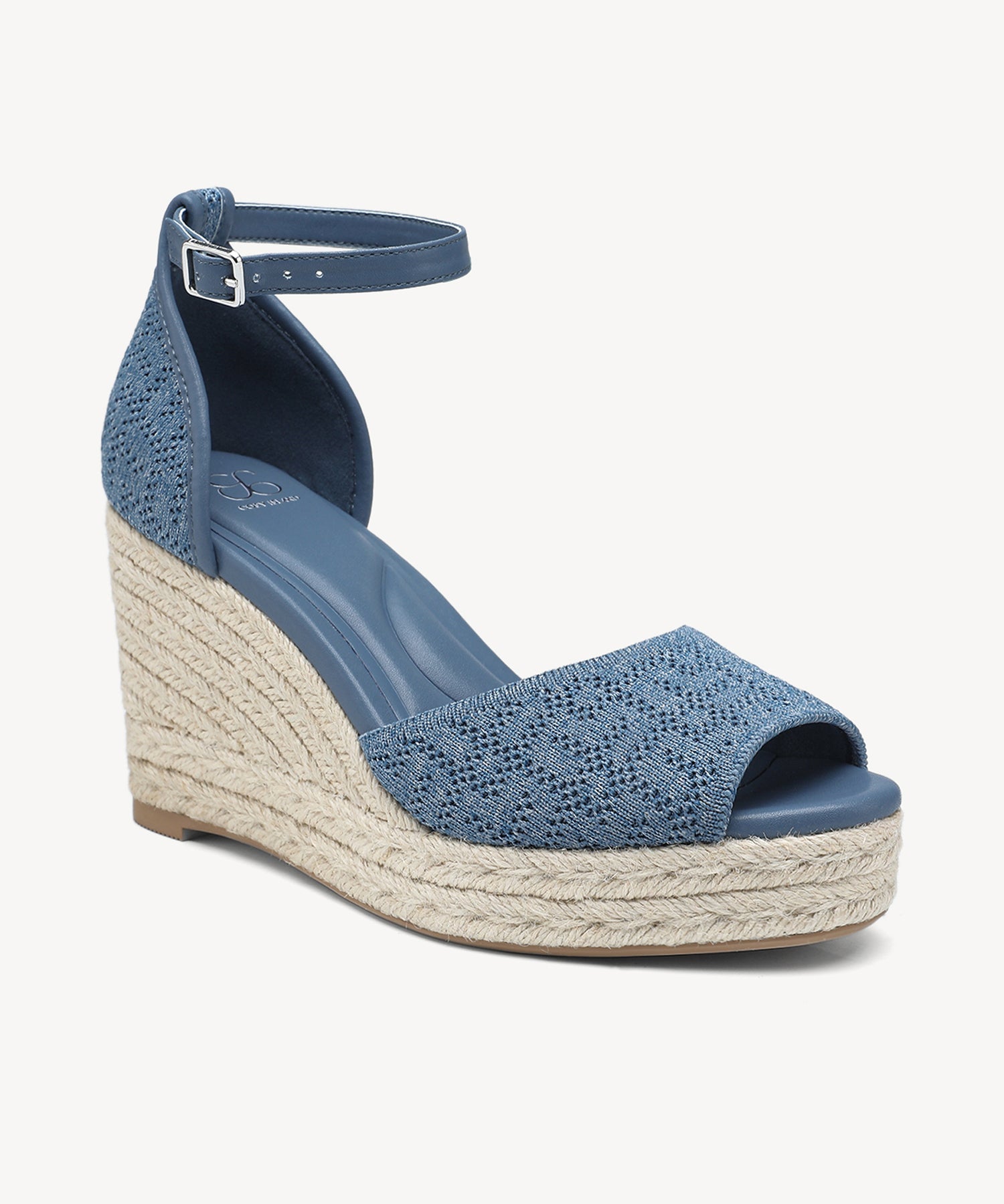 Commute Espadrilles Round Toe Wedge Sandal - Denim Blue / US 11 | EU 42.5 | UK 9