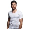 DON ALGODON | Camiseta Interior de Manga Corta Blanca | 100% Algodon | Transpirable | 4 Tallas | Se Adapta al Cuerpo | Suave y Confortable | Acabados Reforzados | Hilo Compacto