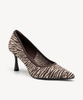 EternalPace Minimalist Stiletto Heeled Pump - Brown Zebra / US 6.5 | EU 37 | UK 4.5