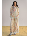 Pastel Floral Printed Pant Set By KYNAH, Luxury Indian Fashion & Bridal Wear