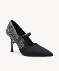 Bicolor Grace Pointed Toe Heeled Pump - Snake Print / US 6 | EU 36.5 | UK 4