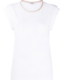 Peserico Logo-Patch Cotton T-shirt — White