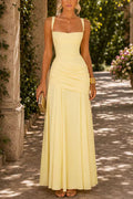 Sleeveless Back Criss Cross Swing Maxi Dress