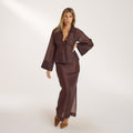 Lounge Underwear Sheer Maxi Skirt - Chocolate