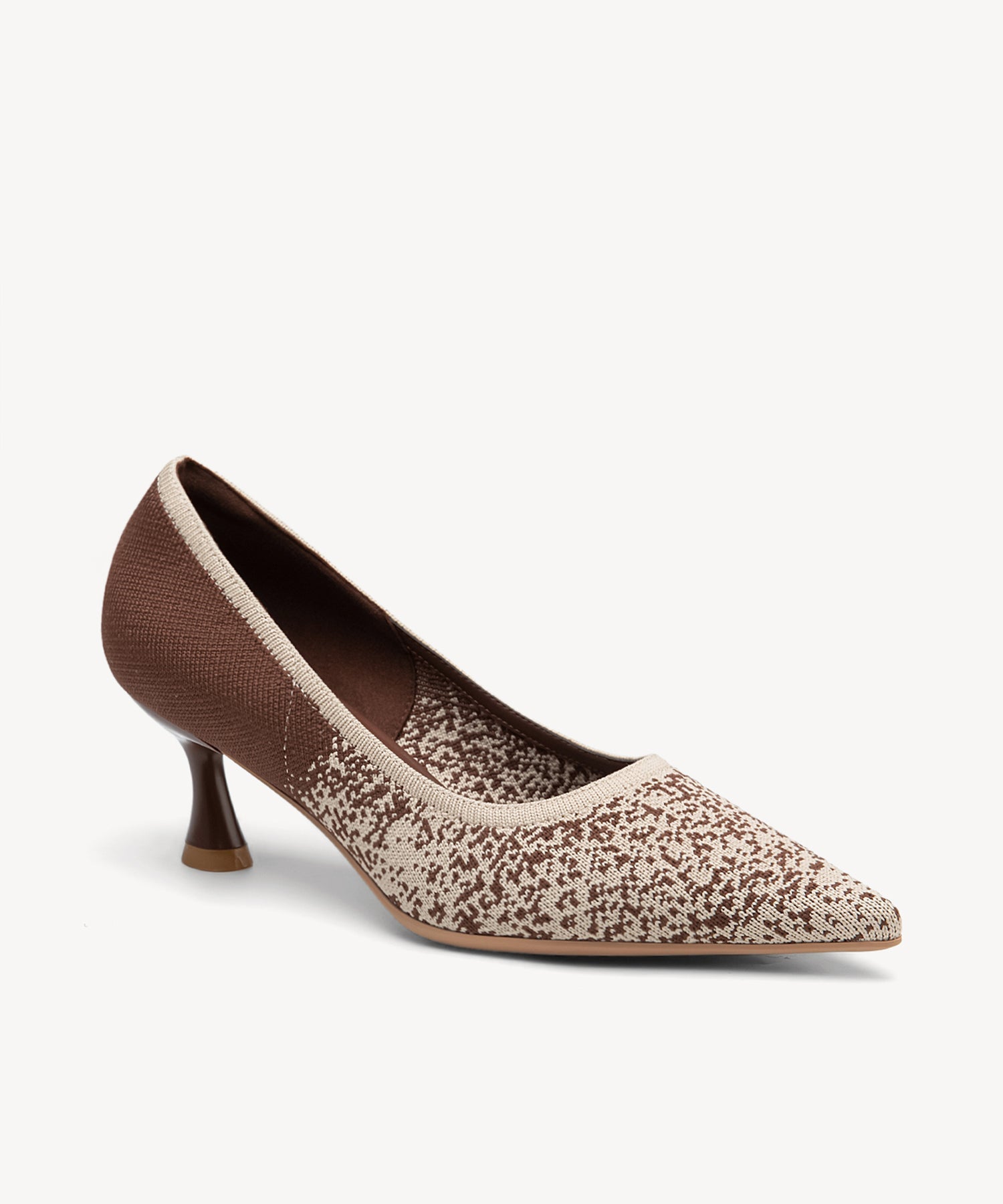 EternalPace Minimalist Stiletto Heeled Pump - Low Heeled - Khaki / US 6.5 | EU 37 | UK 4.5