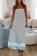 Strapless Color Block Loose Fit Maxi Dress