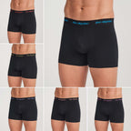 Don Algodon | Pack 12 Boxers para Hombre | Negros con Cintura de Colores | Transpirables