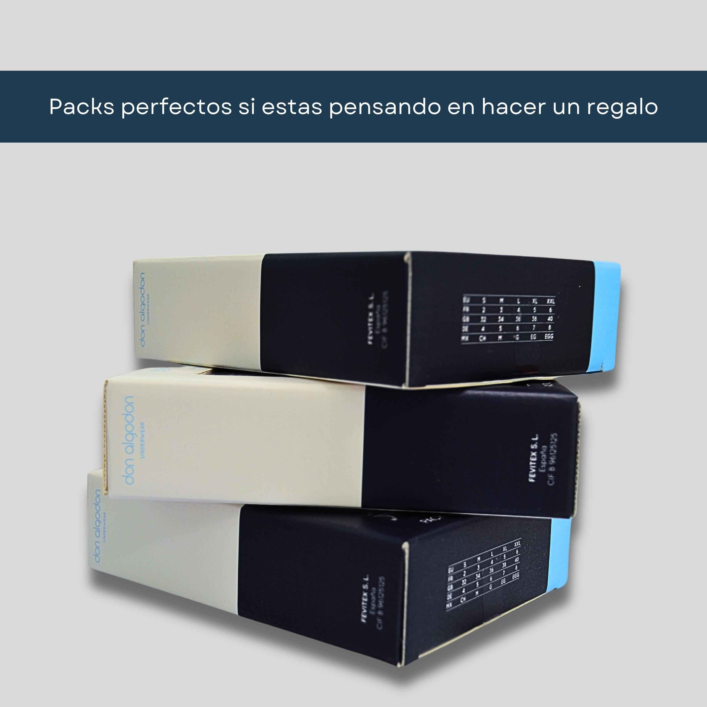Don Algodón Premium | Pack de 6 Boxers Lisos para Hombre | Transpirables | 6 Colores Diferentes